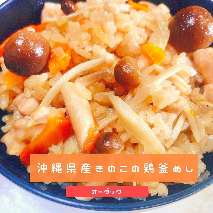 炊飯器で簡単！きのこたっぷり鶏釜めし